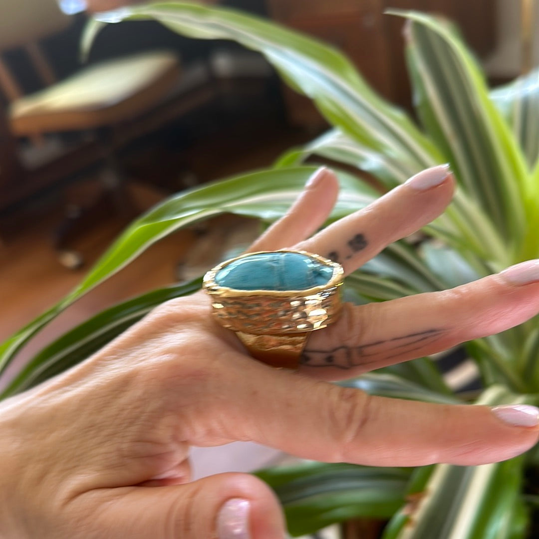 Egyptian Scarab Ring (Turquoise)#46