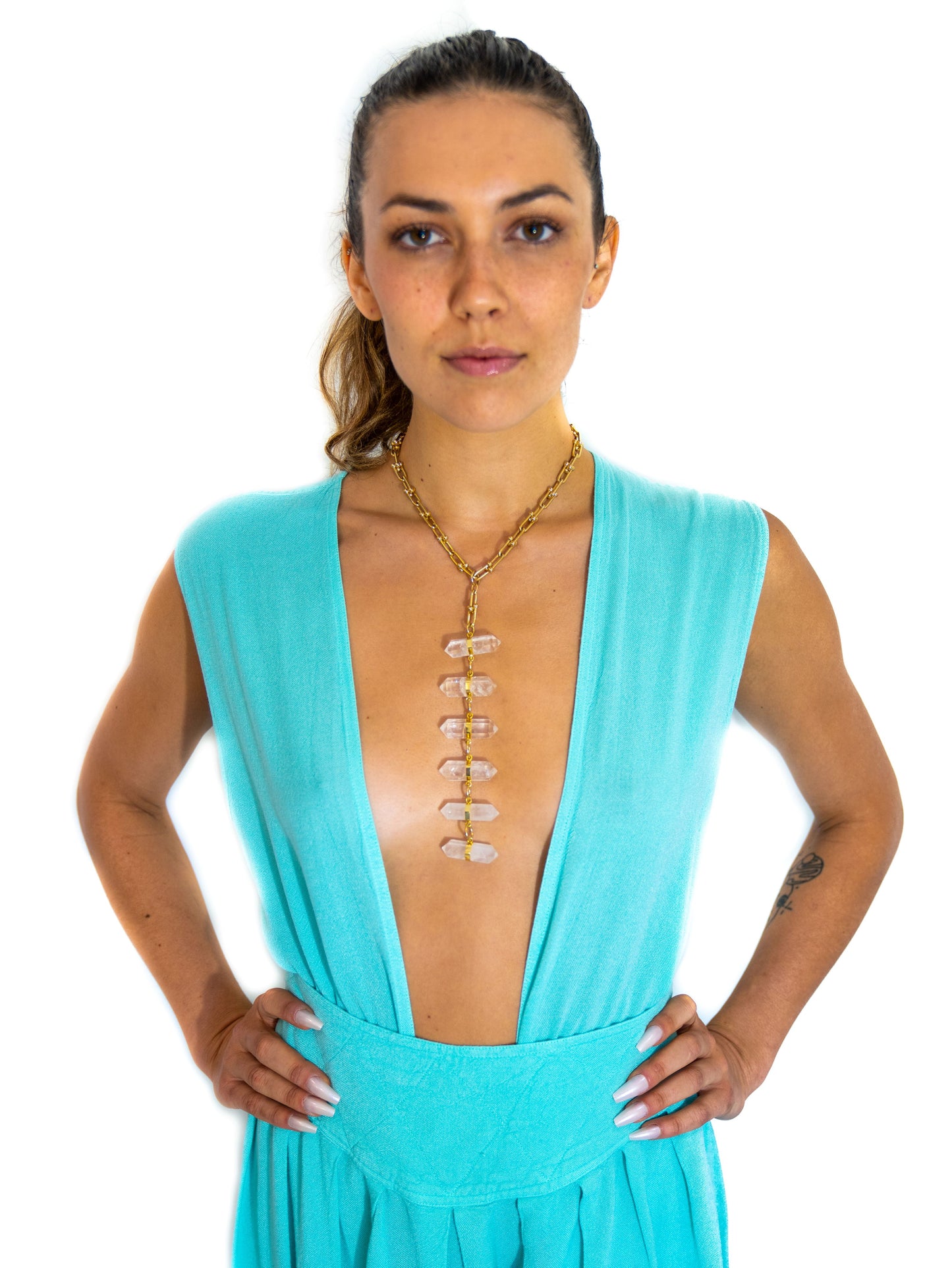 Crystal Ladder Necklace