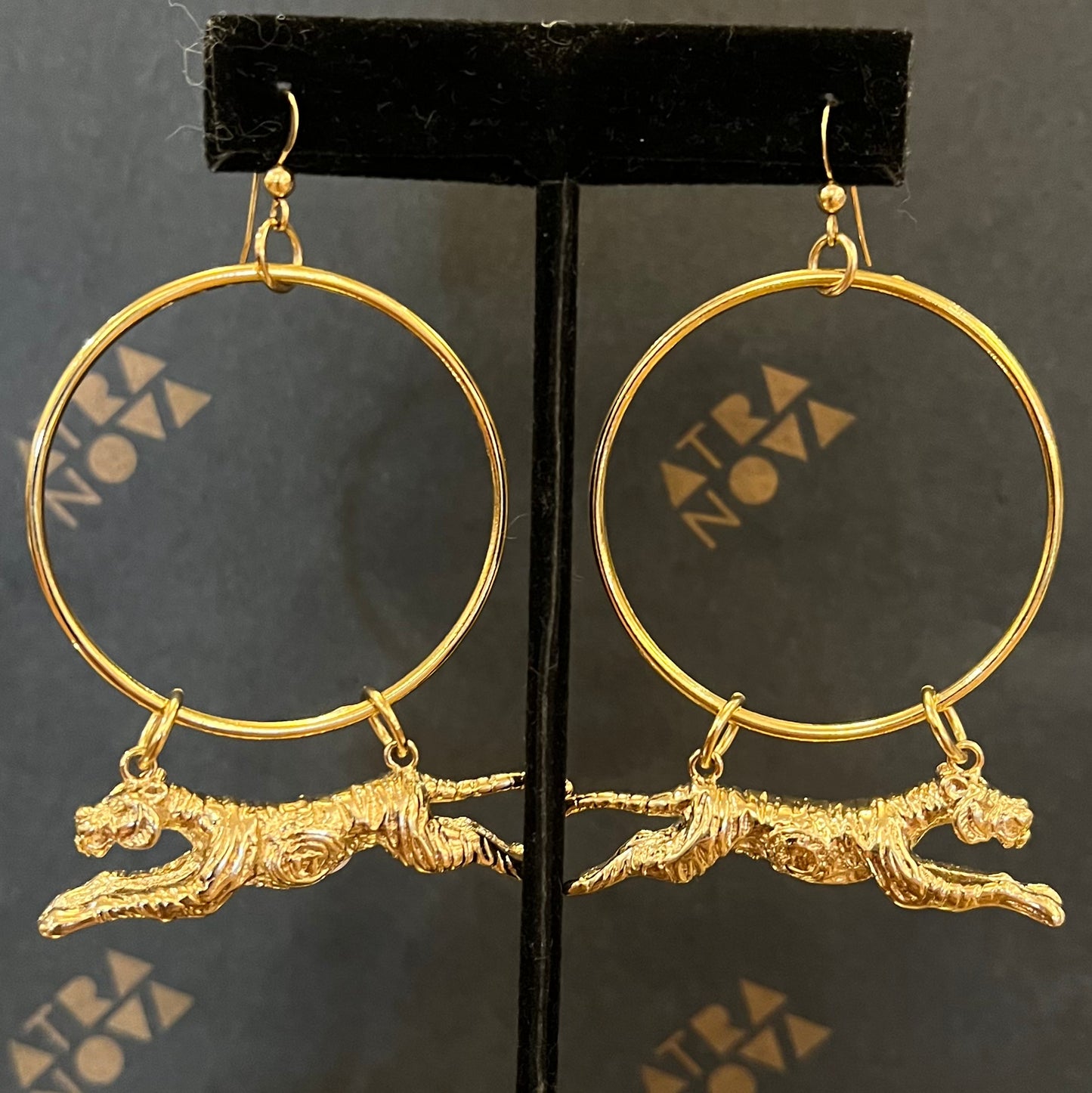 Tiger Hoops Earrings