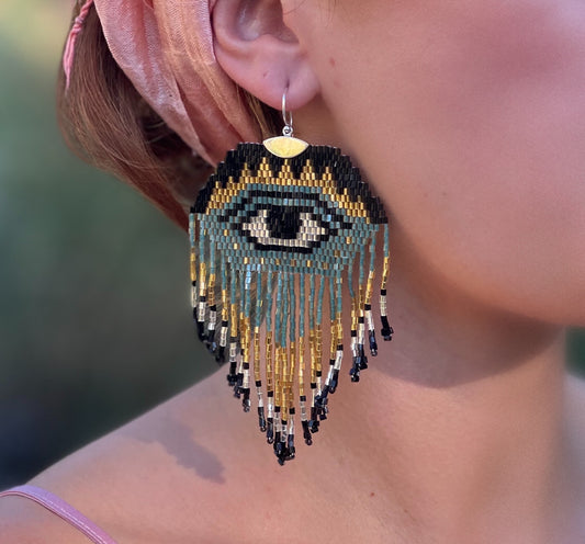 Octagon Shaped Cleopatra Earring
